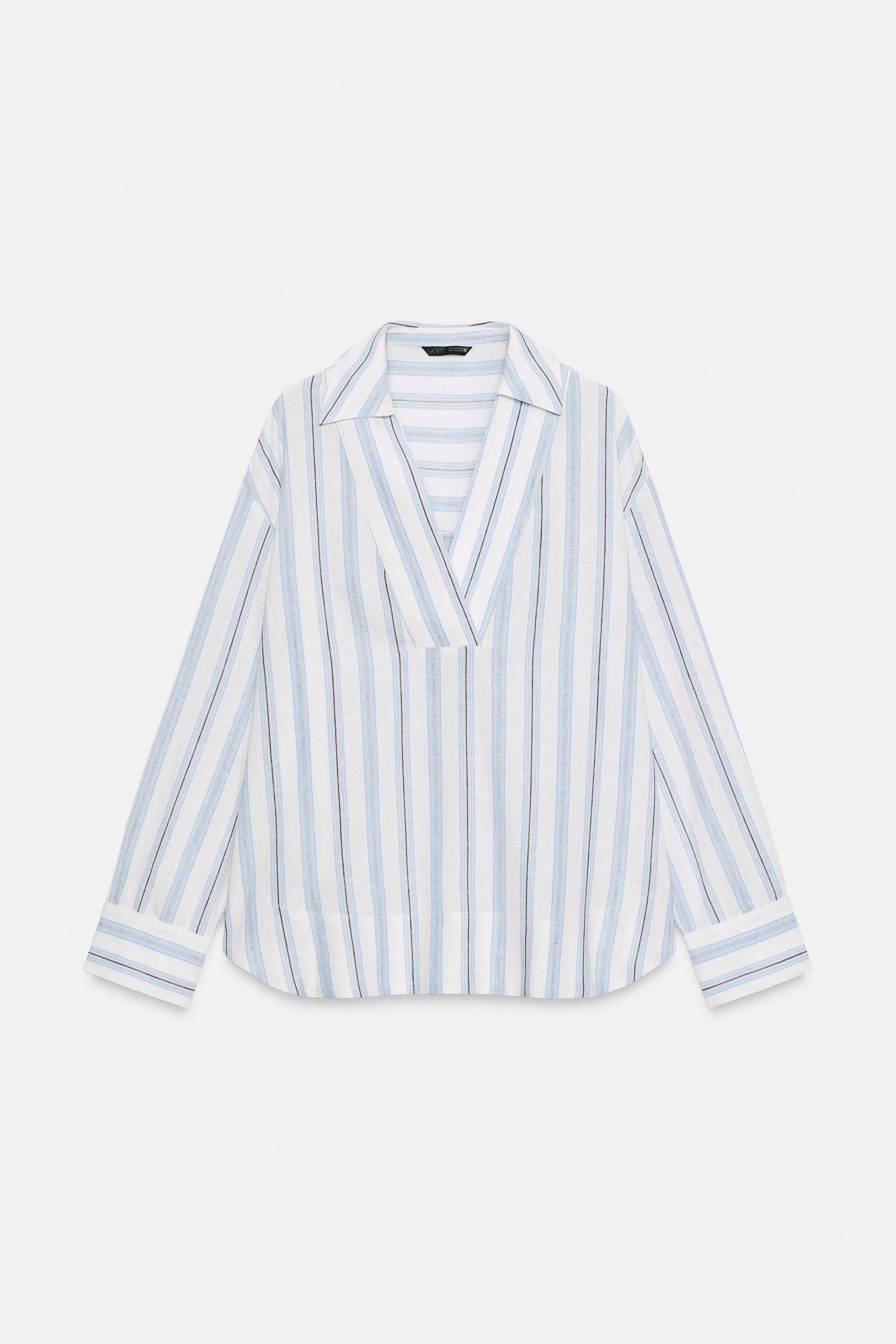 STRIPED PRINT BLOUSE
